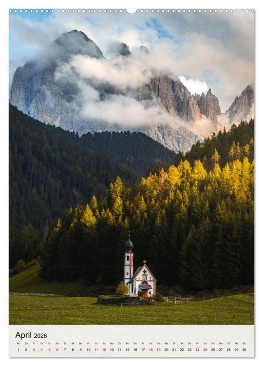 Produktbild: Die Dolomiten - Berge, die begeistern (Wandkalender 2026 DIN A2 hoch), CALVENDO Monatskalender