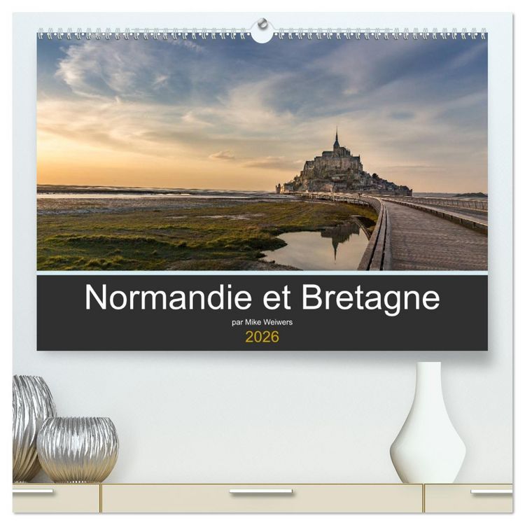 Produktbild: Normandie et Bretagne (Calendrier mural 2026 DIN A2 vertical) calendrier de bureau