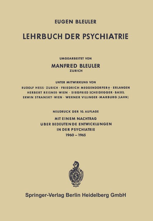 Produktbild: Lehrbuch der Psychiatrie