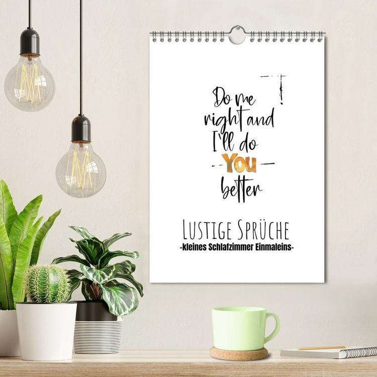 Produktbild: Lustige Spr&uuml;che - Schlafzimmer 1x1 (Wandkalender 2026 DIN A4 hoch), CALVENDO Monatskalender