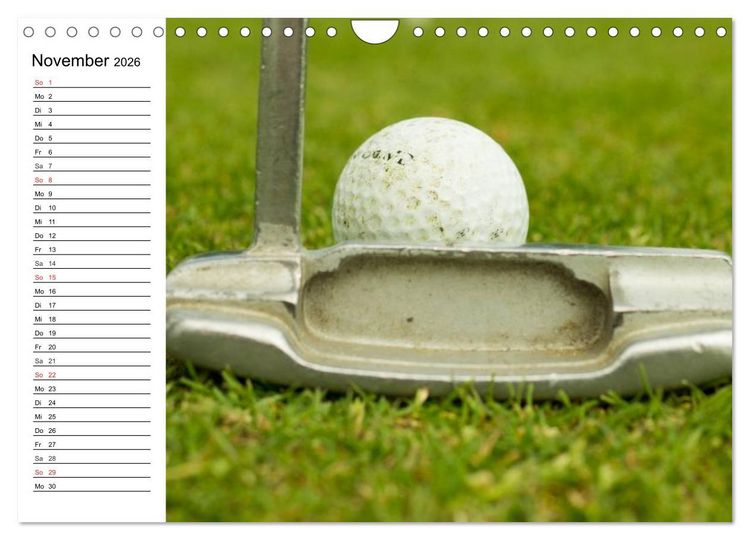 Produktbild: Abenteuer Golfspielen. Impressionen (Wandkalender 2026 DIN A4 quer), CALVENDO Monatskalender