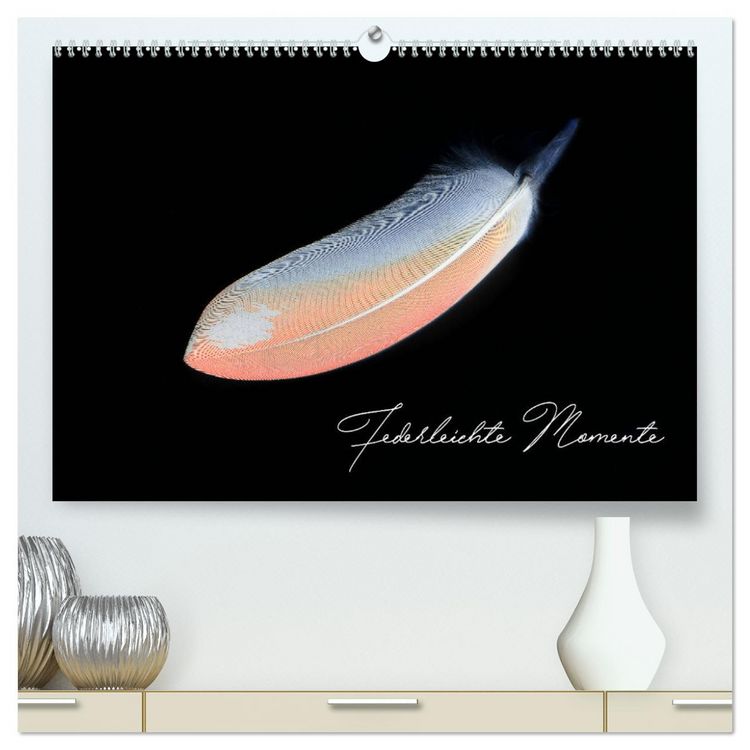 Produktbild: Federleichte Momente (hochwertiger Premium Wandkalender 2026 DIN A2 quer), Kunstdruck in Hochglanz