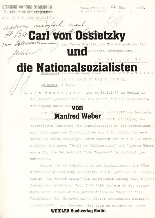 Produktbild: Carl von Ossietzky und die Nationalsozialisten