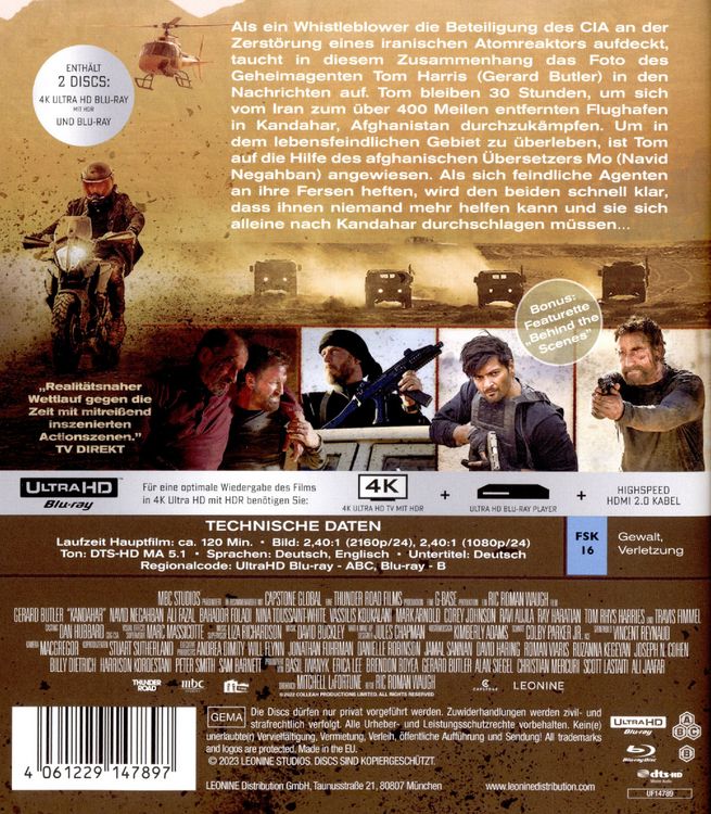 Produktbild: Kandahar (4K Ultra HD) (+ Blu-ray)