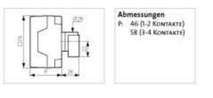 Produktbild: BACO NB02AGQ Lasttrennschalter 16A 1 x 90&deg; Grau, Schwarz 1St.