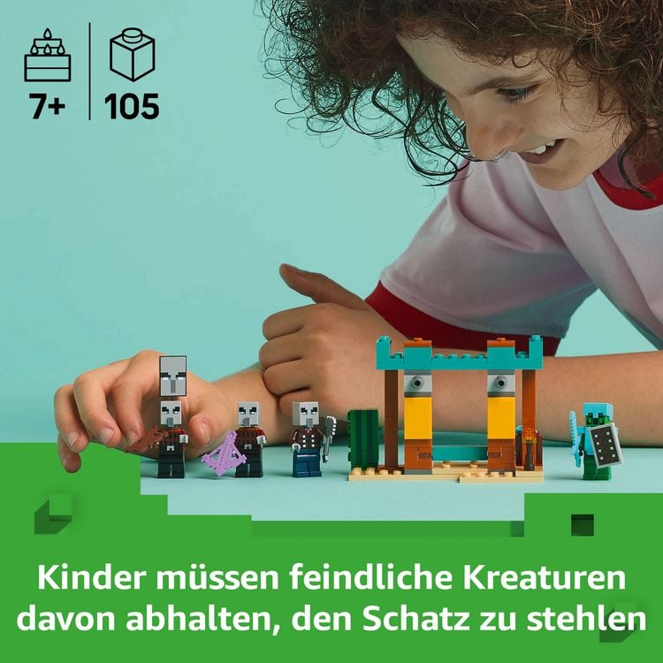Produktbild: LEGO Minecraft 21267 Die Illager-W&uuml;stenpatrouille, Spielzeug f&uuml;r Kinder