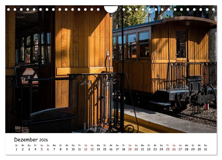 Produktbild: Die Schienen von Soller und Port de Soller (Wandkalender 2026 DIN A4 quer), CALVENDO Monatskalender