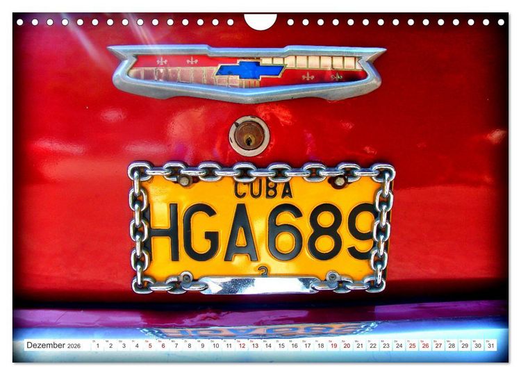Produktbild: CHEVY '55 - Ein US-Oldtimer in Kuba (Wandkalender 2026 DIN A4 quer), CALVENDO Monatskalender