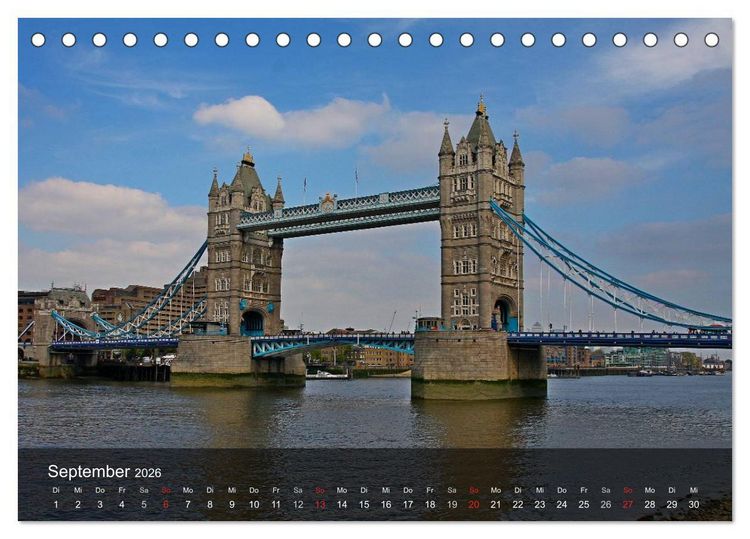 Produktbild: London (Tischkalender 2026 DIN A5 quer), CALVENDO Monatskalender