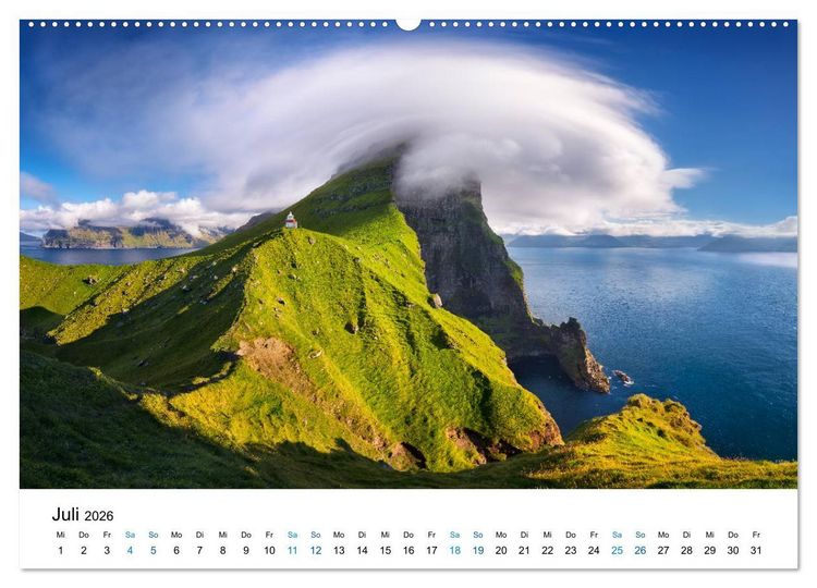 Produktbild: F&auml;r&ouml;er - Archipel im Nordmeer (Wandkalender 2026 DIN A2 quer), CALVENDO Monatskalender