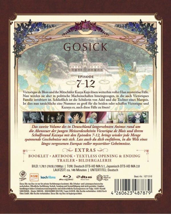 Produktbild: Gosick Vol. 2 (Ep. 7-12)