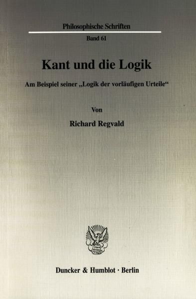 Produktbild: Kant und die Logik.