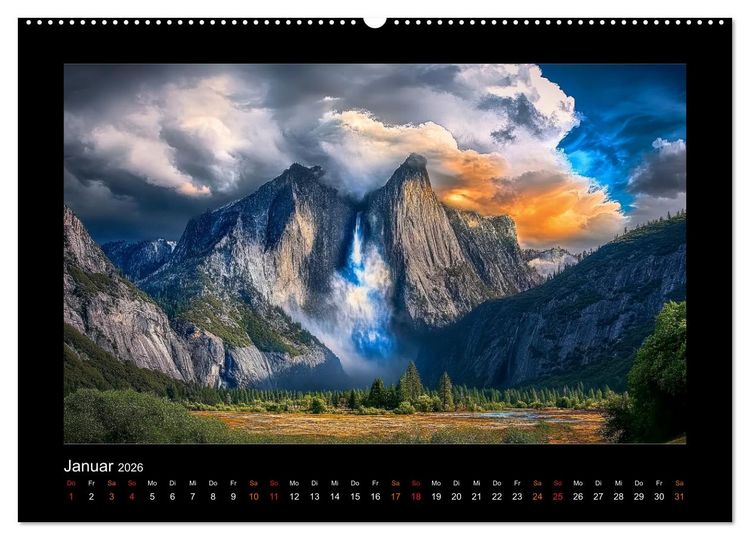 Produktbild: Nationalparks der USA - wilde Sch&ouml;nheiten (hochwertiger Premium Wandkalender 2026 DIN A2 quer), Kunstdruck in Hochglanz