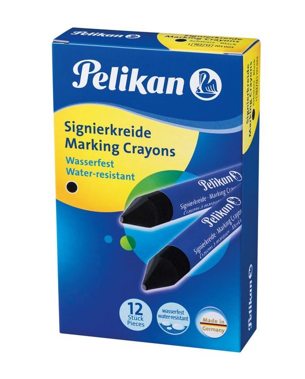 Produktbild: Pelikan Signierkreide f&uuml;r rauhe Untergr&uuml;nde Schachtel, 12er Set, schwarz