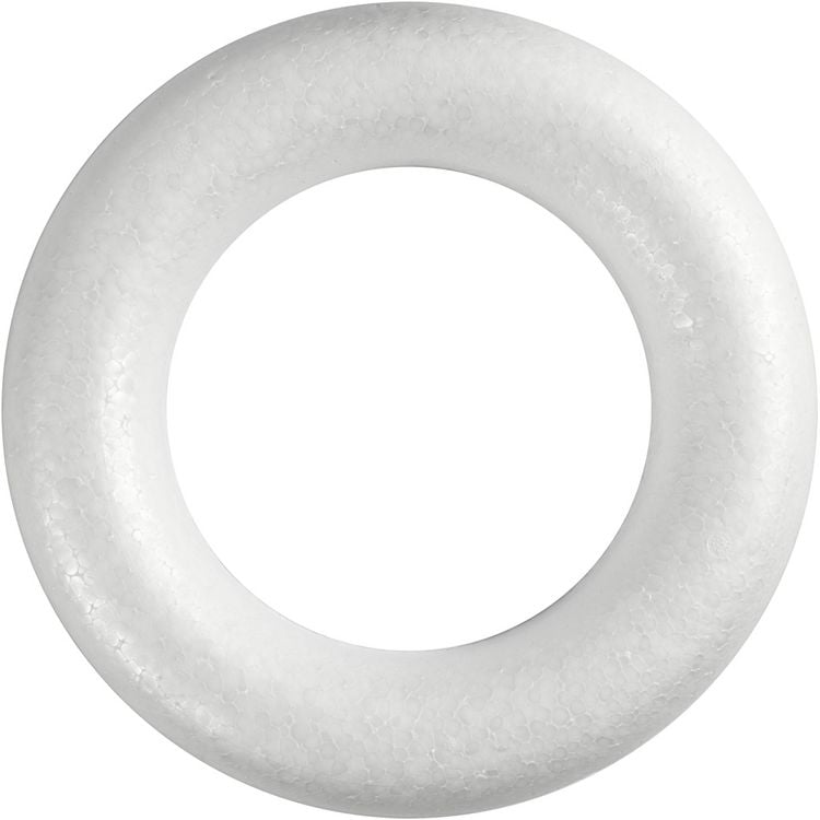 Produktbild: Creativ Company Styroporring, flach, Gr&ouml;&szlig;e 30 cm, Dicke 40 mm, Wei&szlig;, 1 Stk
