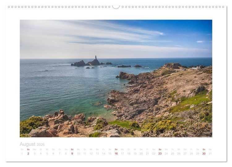 Produktbild: GUERNSEY und JERSEY - Britische Inseln im &Auml;rmelkanal (hochwertiger Premium Wandkalender 2026 DIN A2 quer), Kunstdruck in Hochglanz