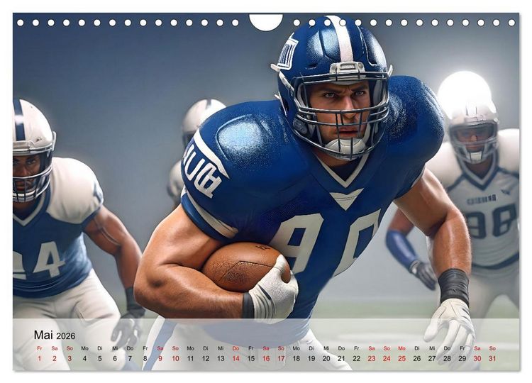 Produktbild: American Football - im Team zum Sieg (Wandkalender 2026 DIN A4 quer), CALVENDO Monatskalender