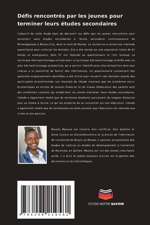 Produktbild: D&eacute;fis rencontr&eacute;s par les jeunes pour terminer leurs &eacute;tudes secondaires