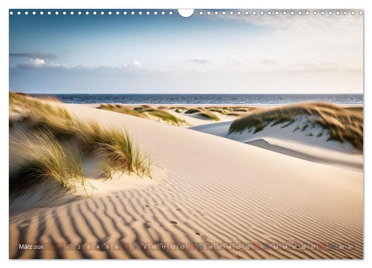 Produktbild: Sandd&uuml;nen In der W&uuml;ste und am Meer (Wandkalender 2026 DIN A3 quer), CALVENDO Monatskalender
