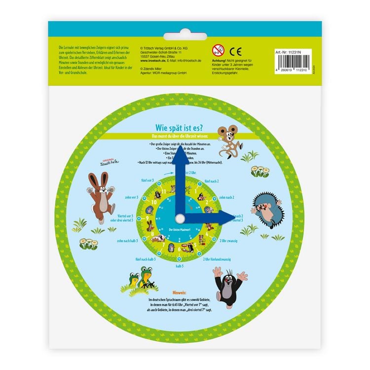 Produktbild: Tr&ouml;tsch Der kleine Maulwurf Lernuhr