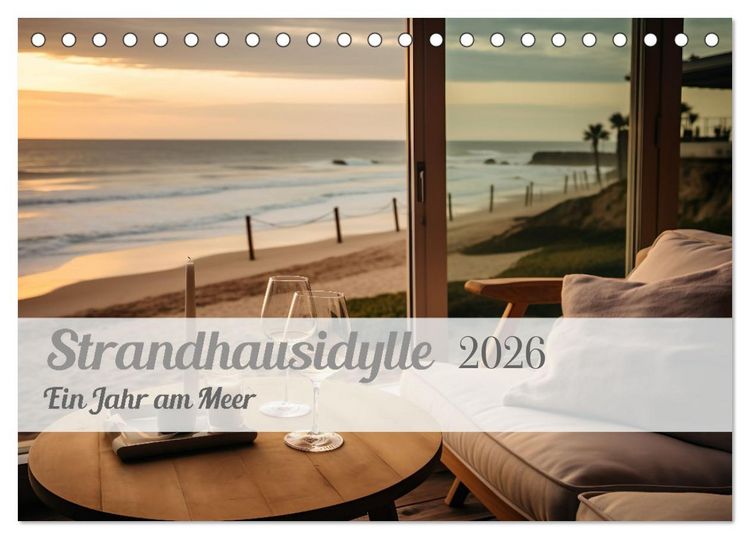 Produktbild: Strandhausidylle (Tischkalender 2026 DIN A5 quer), CALVENDO Monatskalender