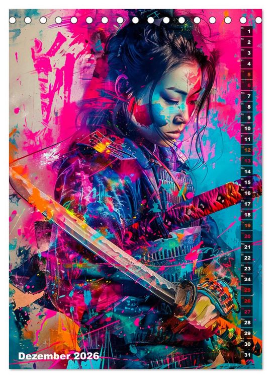 Produktbild: Samurai - Onna Bugeisha (Tischkalender 2026 DIN A5 hoch), CALVENDO Monatskalender