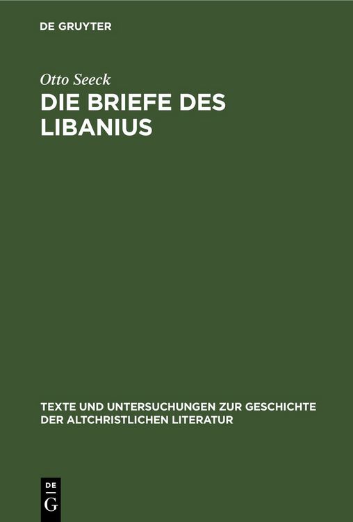 Produktbild: Die Briefe des Libanius