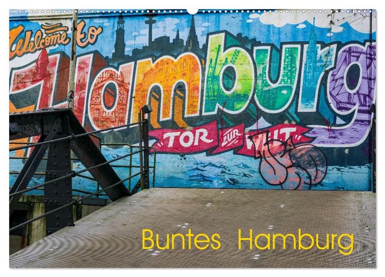Produktbild: Buntes Hamburg (Wandkalender 2027 DIN A2 quer), CALVENDO Monatskalender