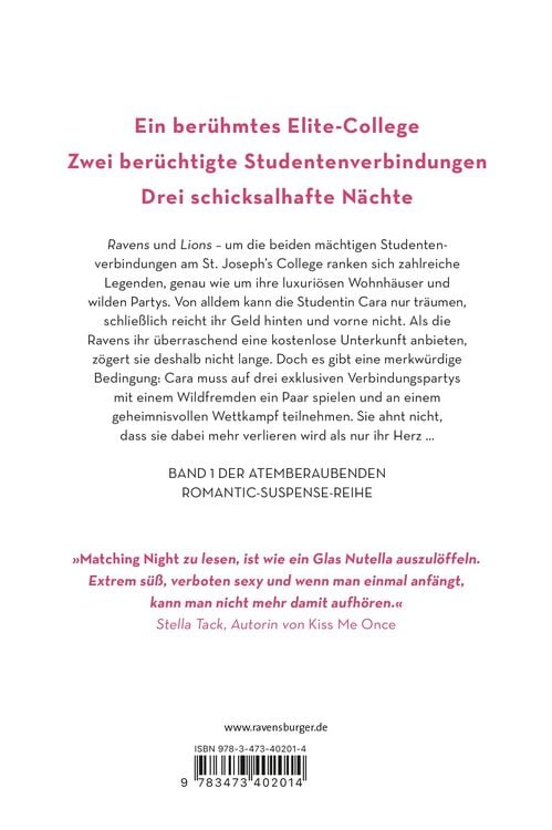 Produktbild: Matching Night, Band 1: K&uuml;sst du den Feind? (Gewinner des Lovelybooks-Leserpreises 2021)