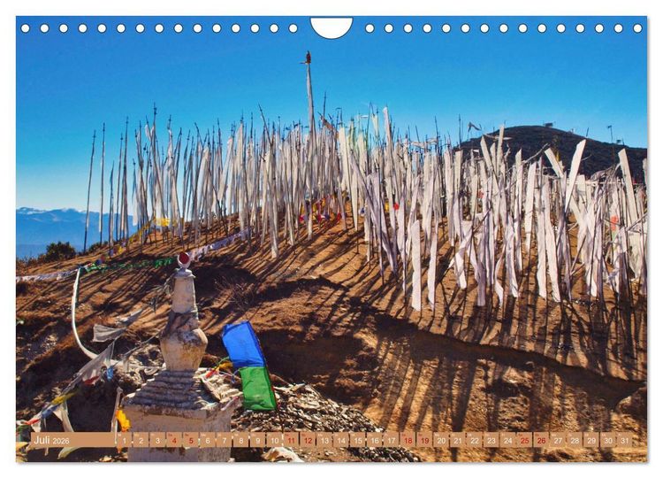 Produktbild: Bhutan - Frieden und Gl&uuml;ck im Himalaya (Wandkalender 2026 DIN A4 quer), CALVENDO Monatskalender