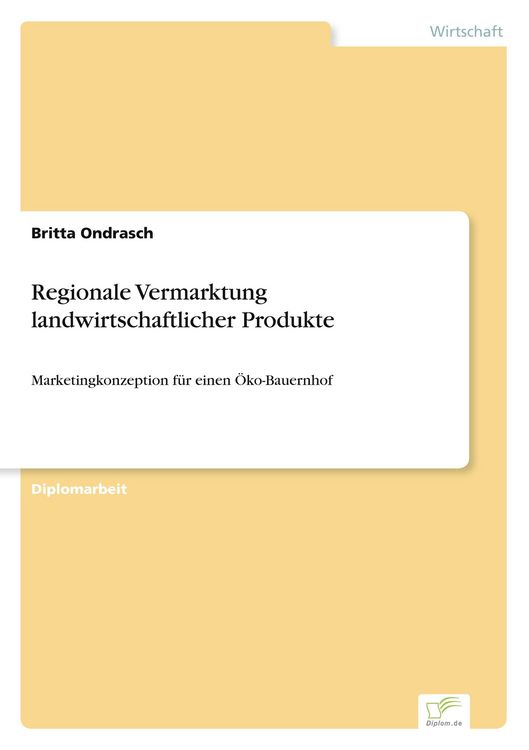 Produktbild: Regionale Vermarktung landwirtschaftlicher Produkte