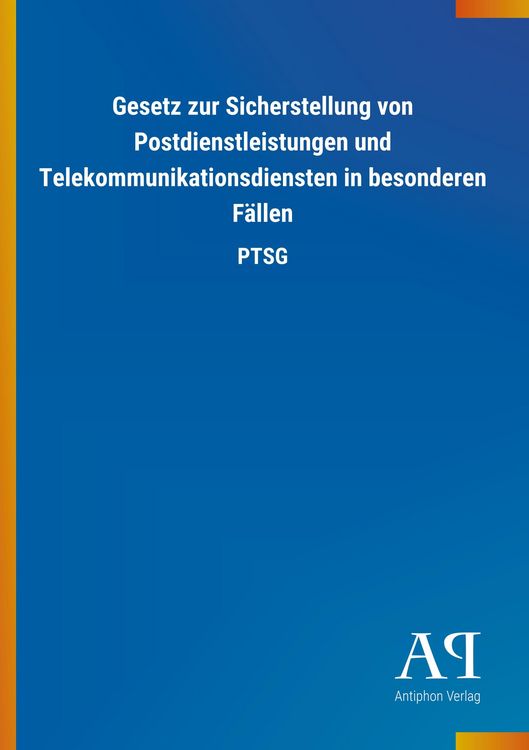 Produktbild: Gesetz zur Sicherstellung von Postdienstleistungen und Telek