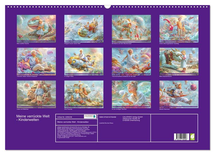 Produktbild: Meine verr&uuml;ckte Welt - Kinderwelten (Wandkalender 2027 DIN A2 quer), CALVENDO Monatskalender