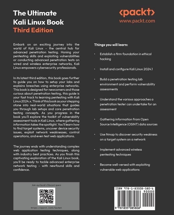 Produktbild: The Ultimate Kali Linux Book - Third Edition