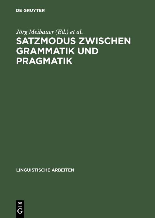 Produktbild: Satzmodus zwischen Grammatik und Pragmatik