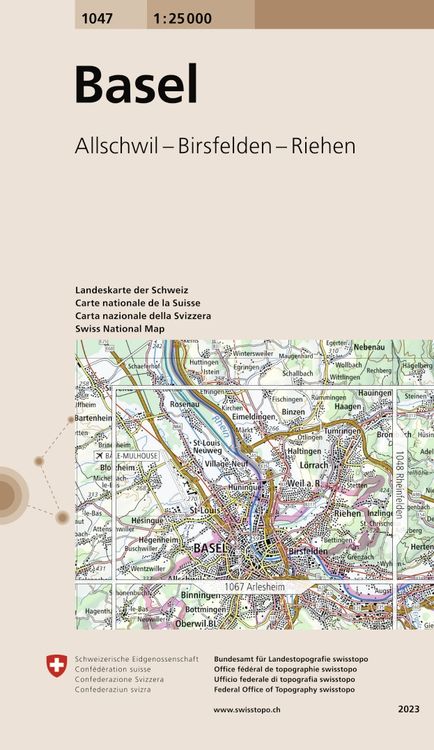 Produktbild: Swisstopo 1 : 25 000 Basel
