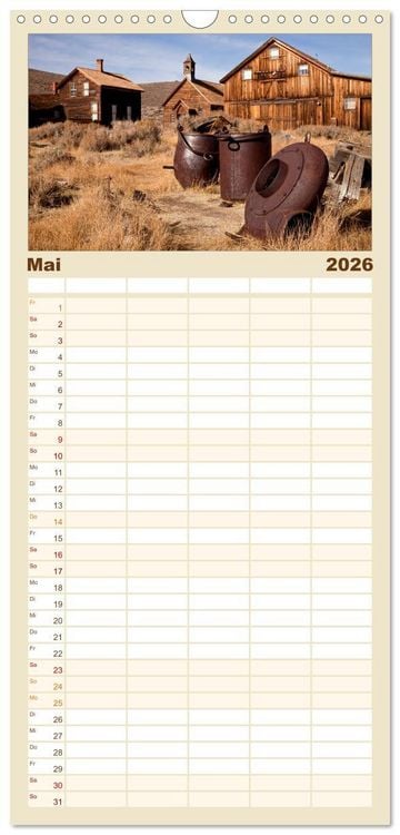 Produktbild: Familienplaner 2026 - Kalifornien USA mit 5 Spalten (Wandkalender, 21 x 45 cm) CALVENDO