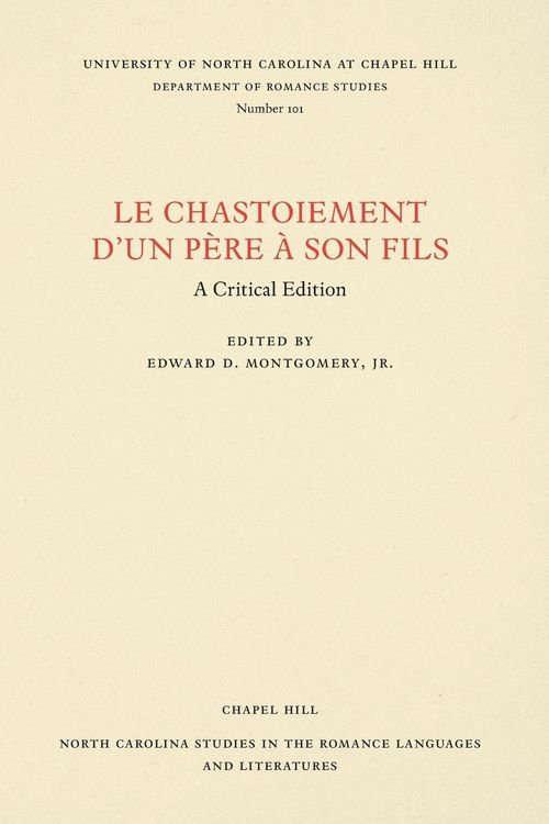 Produktbild: Le Chastoiement d'un p&egrave;re &agrave; son fils