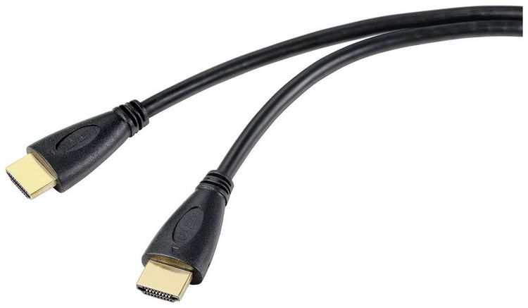 Produktbild: SpeaKa Professional HDMI Anschlusskabel HDMI-A Stecker, HDMI-A Stecker 0.50 m Schwarz SP-10133276 4K UHD, Audio Return Channel HDMI-Kabel