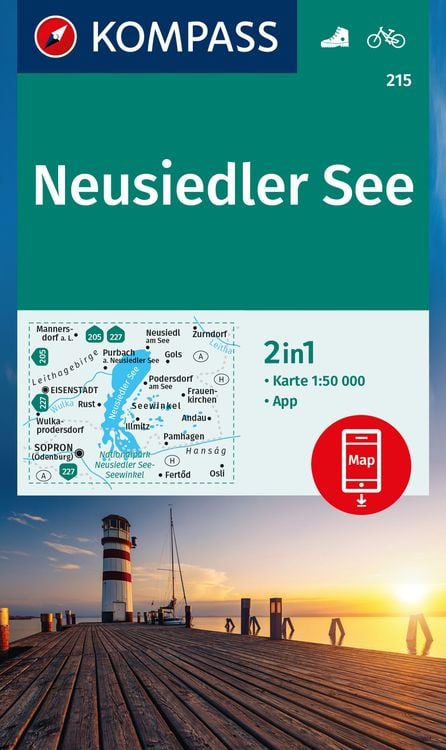 Bild vom Artikel KOMPASS Wanderkarte 215 Neusiedler See 1:50.000 vom Autor 