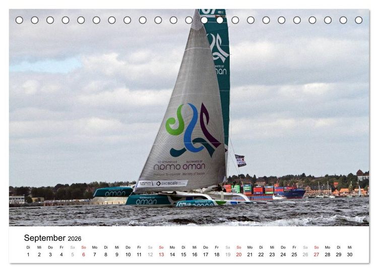Produktbild: Gigantische Segel-Trimarane (Tischkalender 2026 DIN A5 quer), CALVENDO Monatskalender