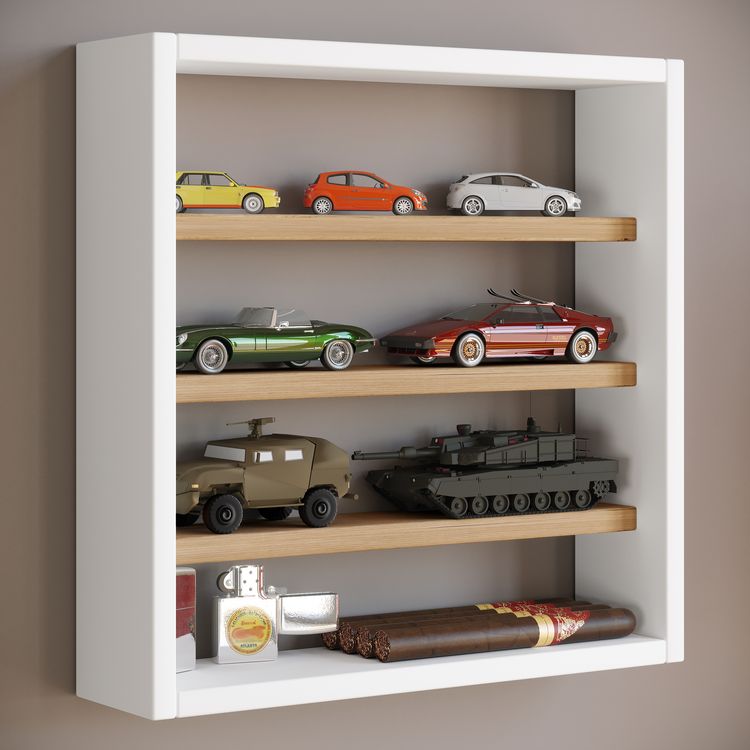 Produktbild: Holz Wandregal Wandvitrine Regal Deko Osado S