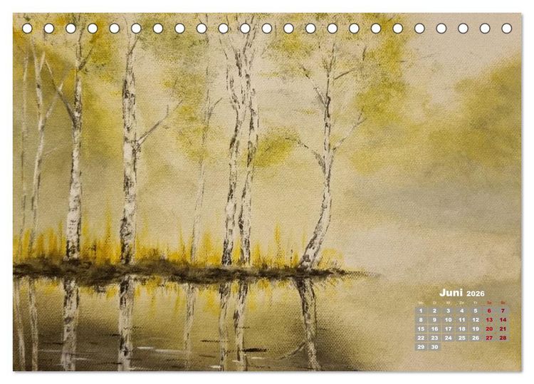 Produktbild: Landschaften in Acryl & Aquarell (Tischkalender 2026 DIN A5 quer), CALVENDO Monatskalender