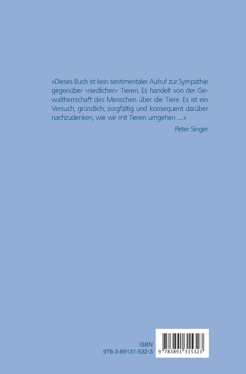Produktbild: Animal Liberation. Die Befreiung der Tiere