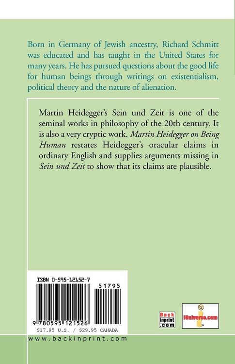 Produktbild: Martin Heidegger on Being Human
