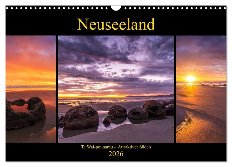 Produktbild: Neuseeland - Attraktiver S&uuml;den (Wandkalender 2026 DIN A3 quer), CALVENDO Monatskalender