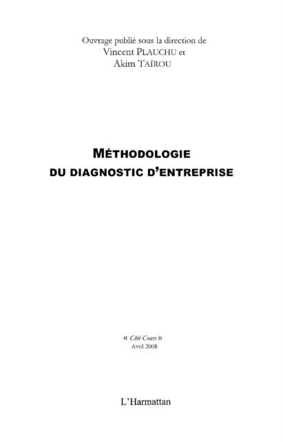 Produktbild: Methodologie du diagnostic d'entreprise