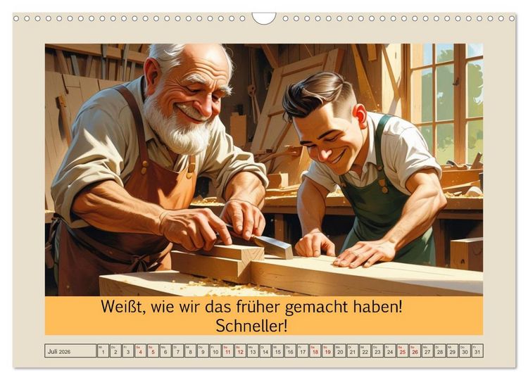 Produktbild: Meisterhaft daneben &ndash; Die witzige Seite des Handwerks (Wandkalender 2026 DIN A3 quer), CALVENDO Monatskalender