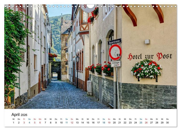 Produktbild: Bacharach - Fachwerkromantik am Rhein (Wandkalender 2026 DIN A3 quer), CALVENDO Monatskalender