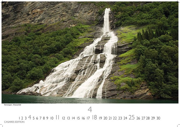 Produktbild: Wasserf&auml;lle Kalender 2027 &ndash; Wandkalender | Fotokalender Naturkalender 35x50cm Gro&szlig;format - Inspirierende Wasserfall-Fotografien f&uuml;r das ganze Jahr.